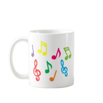 Musical notes coffee mugs