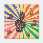 Musical Notes on Sunsplash Background Refrigerator Magnet