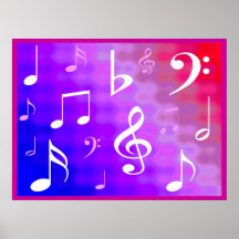 Musical notes poster