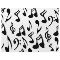 Musical Notes Scrapbook Paper Letterhead Template