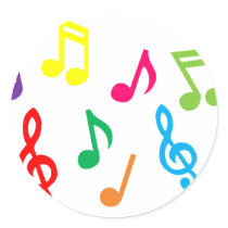 Musical notes stickers