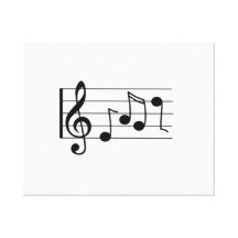 Musical Notes Stretched Canvas Print