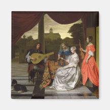 Musical Scene in Amsterdam Fridge Magnet