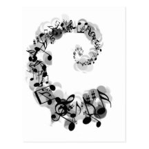 Musical Spiral Post Cards