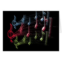 Musical Staff Greeting Cards