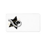 Musical Star golden notes Personalized Address Labels