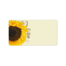 Musical Sunflower Address Labels
