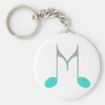 Musical Symbol "M" Keychain