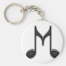 Musical Symbol "M" Keychains