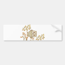 Musical Tree Owl Bumper Stickers