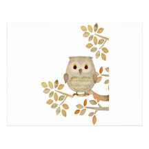 Musical Tree Owl Postcards