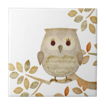 Musical Tree Owl Tile