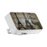 Musical Vintage Peacock  Art Nouveau Eiffel Tower Laptop Speakers
