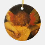 Musician Angel by Rosso Fiorentino, Vintage Art Christmas Tree Ornaments