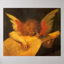 Musician Angel by Rosso Fiorentino, Vintage Art Print