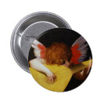 Musician Angel, Rosso Fiorentino Pinback Buttons