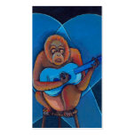 Musician art fun blues guitarist orangutan monkey business card templates