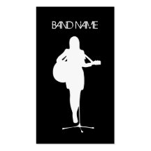 Musician Guitarist Singer Band Artist Female Business Card