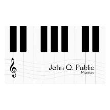 Musician Piano Business Card