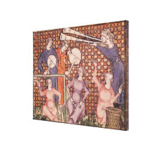 Musicians, from Ovide Moralise Canvas Print