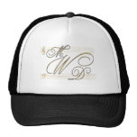 Musicians in love wedding monogram logo trucker hat