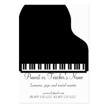 Musiciens de piano carte de visite