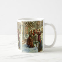 Musiciens victoriens vintages de musique de Noël Mug