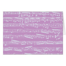 Musique de feuille rose cartes