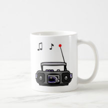 Musique de jeu par radio de bande dessinée tasse