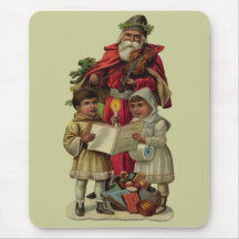 Musique vintage de Noël de Père Noël Tapis De Souris