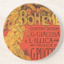 Musique vintage de Nouveau d'art ; Opéra de Boheme Dessous De Verre