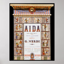 Musique vintage, opéra d'Aida d'Egyptien par Verdi Posters
