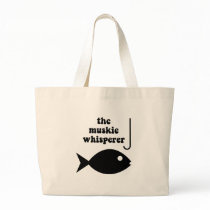 muskie whisperer fishing canvas bag