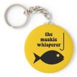 muskie whisperer fishing keychain