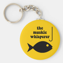 muskie whisperer fishing keychain