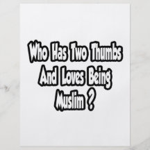 Muslim Pride Joke...Two Thumbs Flyer Design