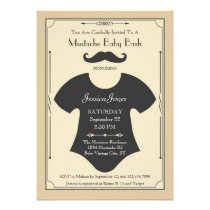 Mustache Bash Baby Shower Invitation invitations