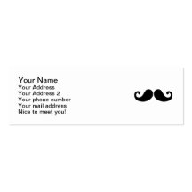 Mustache beard business card