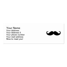 Mustache Beard Business Card