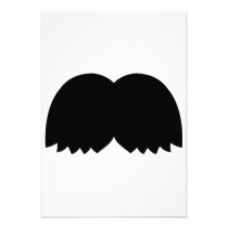 Mustache beard invitations