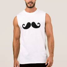 Mustache beard sleeveless shirts