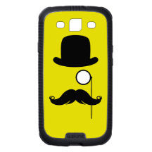 Mustache Moustache Stache Man with Glasses Samsung Galaxy SIII Cases