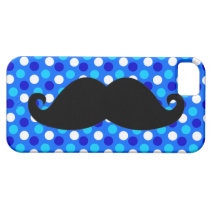 Mustache on Blue Polka Dots casemate cases