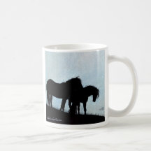 Mustang Silhouette Ceramic Mug