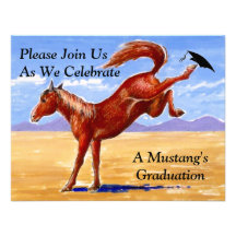 MUSTANGS GRADUATION INVITATION ~EZ2 CUSTOMIZE