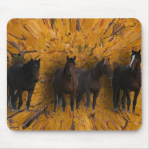 Mustangs in the Fall Mousepad