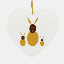 Mustard Bunnies Christmas Ornament