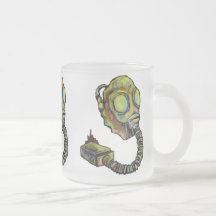 Mustard Yellow, Gas Mask Art Products Coffee Mug