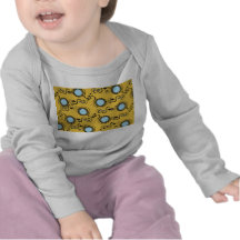 Mustard yellow polka dot pattern t shirts
