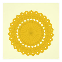 Mustard Yellow Round Graphic. Custom Invites
